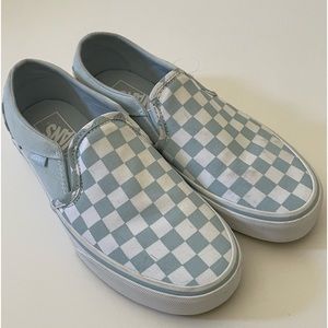 Vans baby blue checkered